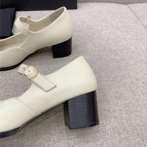 High Quality Luxury Chanel New Thick Heel Square Toe Shoes – Style 64006 product detail