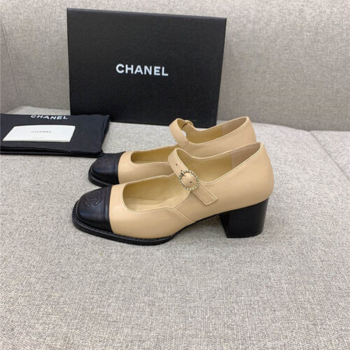 High Quality Luxury Chanel New Thick Heel Square Toe Shoes product detail