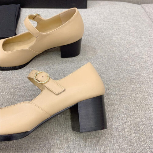 High Quality Luxury Chanel New Thick Heel Square Toe Shoes product detail