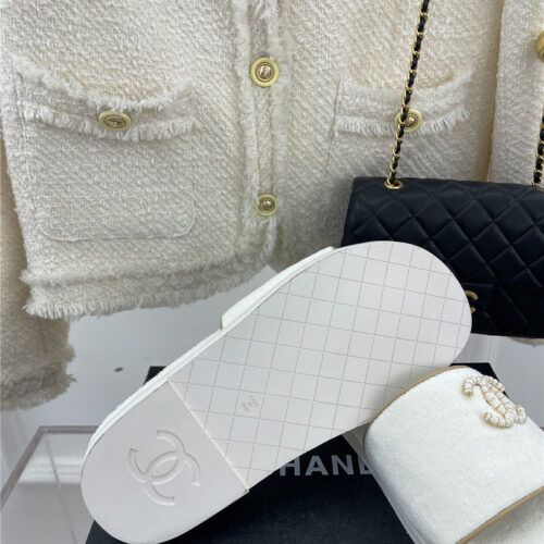 High Quality Luxury Chanel Rhombus Cc Logo Platform Slippers – Style 77126 product detail