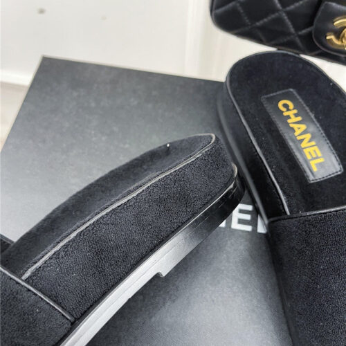 High Quality Luxury Chanel Rhombus Cc Logo Platform Slippers – Style 37574 product detail