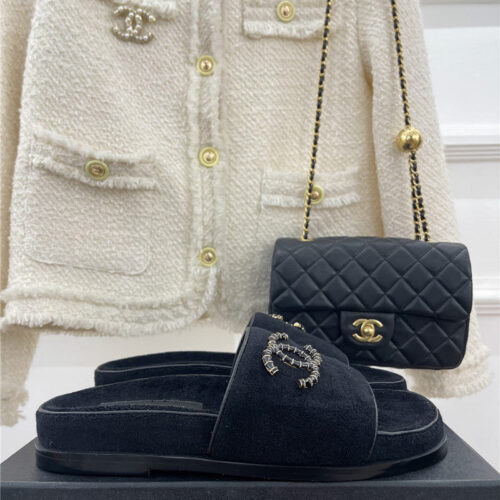 High Quality Luxury Chanel Rhombus Cc Logo Platform Slippers – Style 37574 product detail