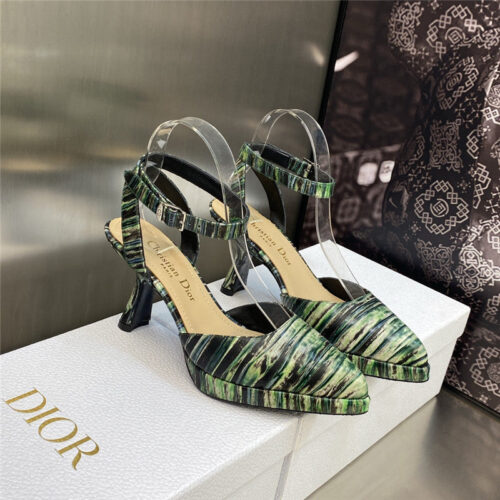 High Quality Luxury Dior Metal Buckle Platform Muller Womens Sandals