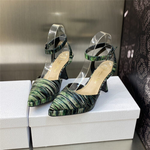 High Quality Luxury Dior Metal Buckle Platform Muller Womens Sandals alternate view