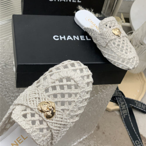 High Quality Luxury Chanel Hollow Roman Slippers – Style 47910 product detail