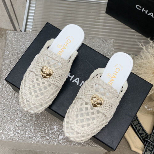High Quality Luxury Chanel Hollow Roman Slippers – Style 47910 alternate view