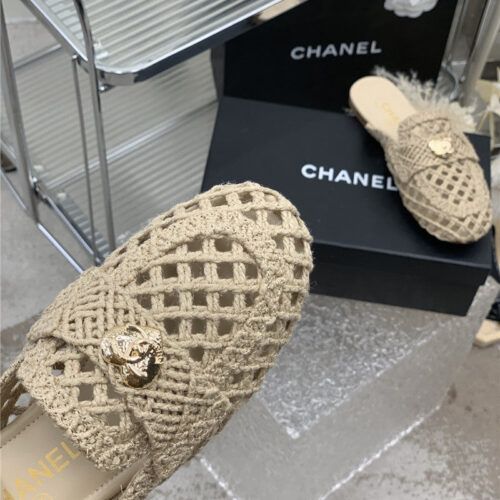 High Quality Luxury Chanel Hollow Roman Slippers – Style 73894 product detail