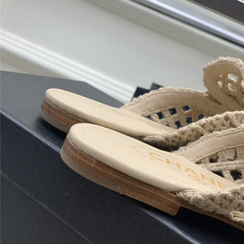 High Quality Luxury Chanel Hollow Roman Slippers – Style 73894 product detail