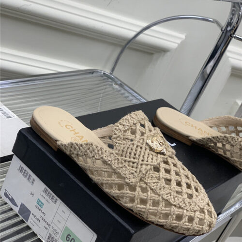 High Quality Luxury Chanel Hollow Roman Slippers – Style 73894 product detail