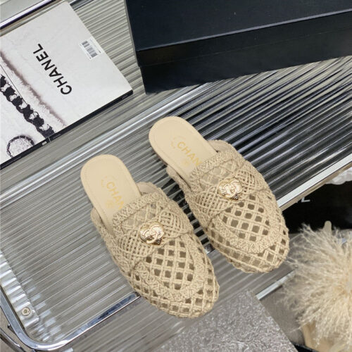 High Quality Luxury Chanel Hollow Roman Slippers – Style 73894
