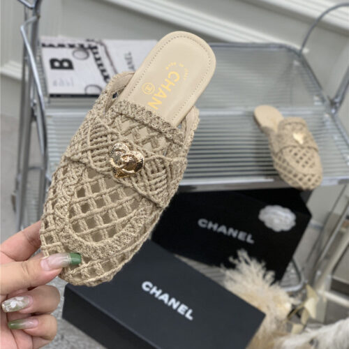 High Quality Luxury Chanel Hollow Roman Slippers – Style 73894 product detail