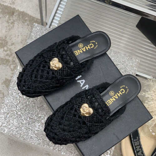 High Quality Luxury Chanel Hollow Roman Slippers – Style 68806 alternate view