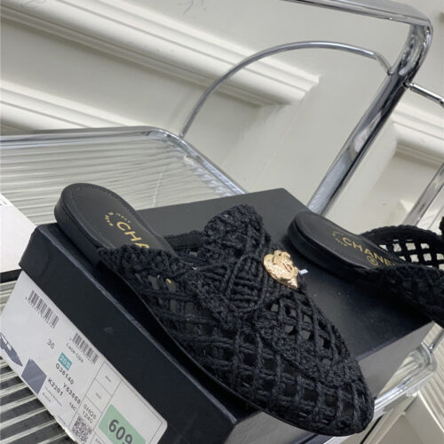 High Quality Luxury Chanel Hollow Roman Slippers – Style 68806 product detail
