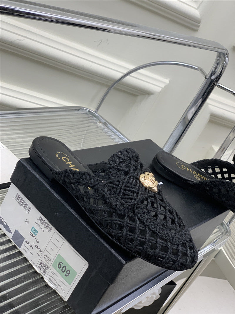 High Quality Luxury Chanel Hollow Roman Slippers – Style 68806 product detail