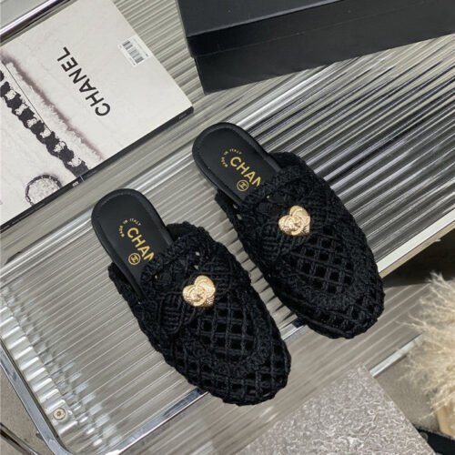 High Quality Luxury Chanel Hollow Roman Slippers – Style 68806