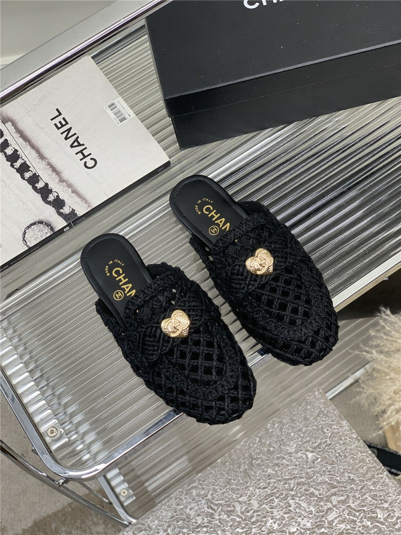 High Quality Luxury Chanel Hollow Roman Slippers – Style 68806
