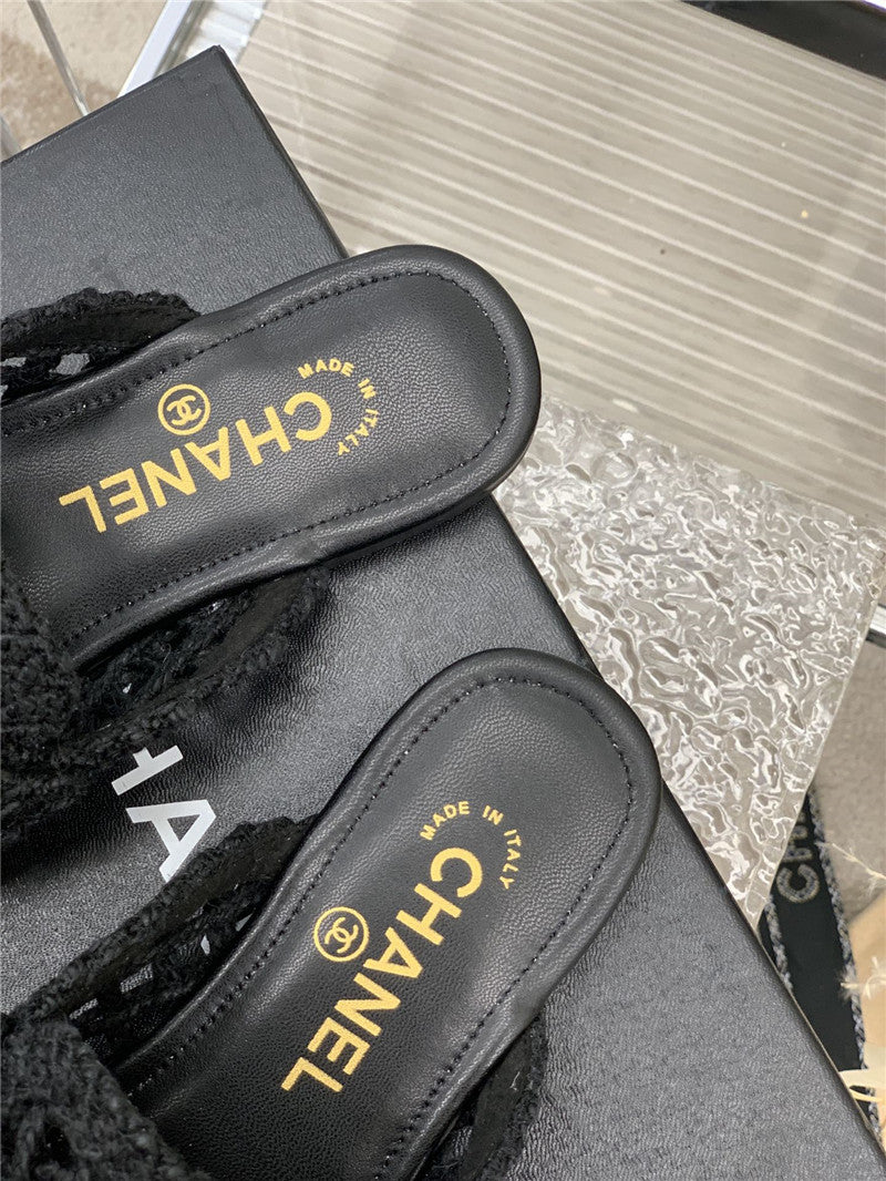 High Quality Luxury Chanel Hollow Roman Slippers – Style 68806 product detail