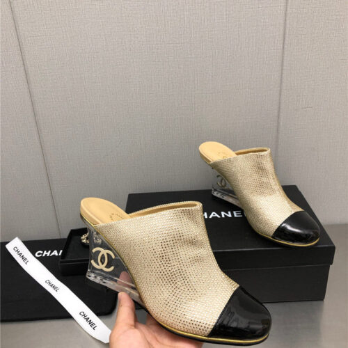 High Quality Luxury Chanel Counter Catwalk Platform Slippers – Style 79750 alternate view