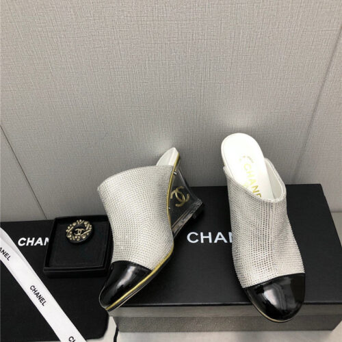 High Quality Luxury Chanel Counter Catwalk Platform Slippers – Style 78054 product detail
