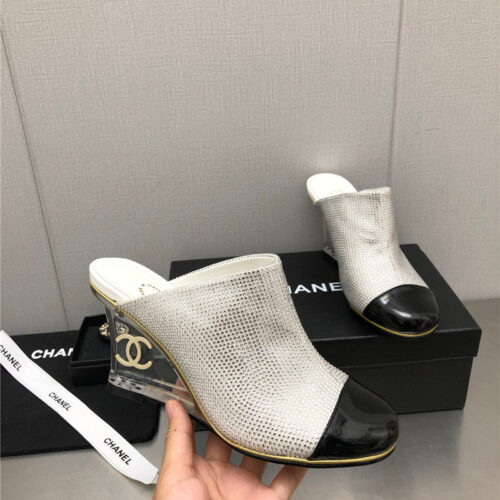 High Quality Luxury Chanel Counter Catwalk Platform Slippers – Style 78054 alternate view