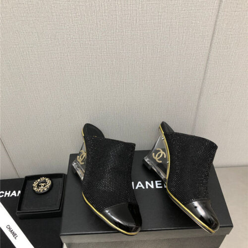 High Quality Luxury Chanel Counter Catwalk Platform Slippers – Style 76358 product detail