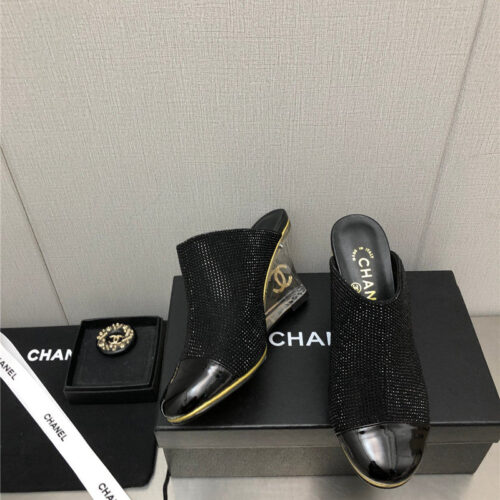 High Quality Luxury Chanel Counter Catwalk Platform Slippers – Style 76358 product detail