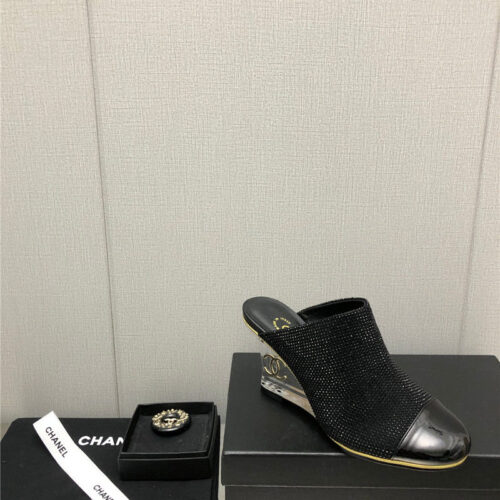 High Quality Luxury Chanel Counter Catwalk Platform Slippers – Style 76358 product detail
