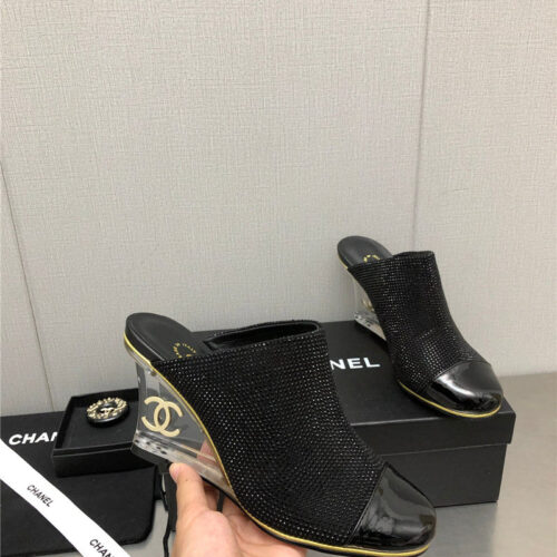 High Quality Luxury Chanel Counter Catwalk Platform Slippers – Style 76358 alternate view