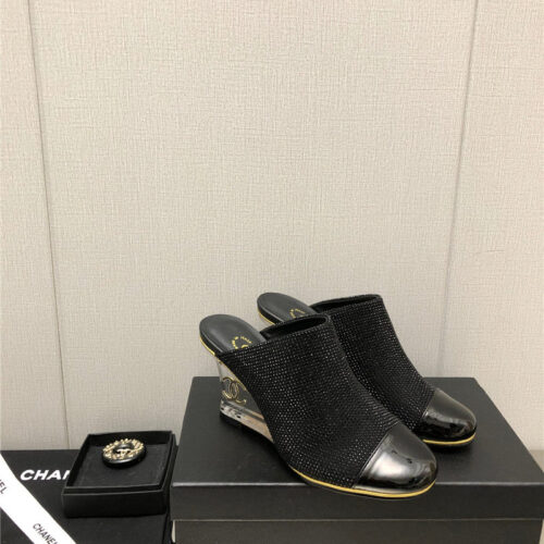 High Quality Luxury Chanel Counter Catwalk Platform Slippers – Style 76358 product detail