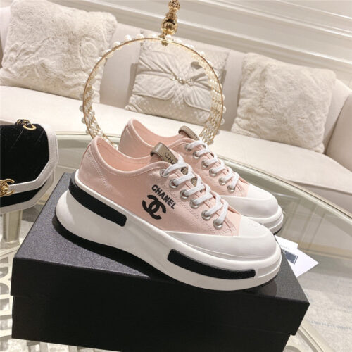 High Quality Luxury Chanel Early Spring New Canvas Shoes – Style 07846 alternate view