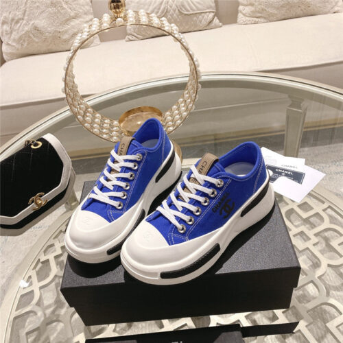 High Quality Luxury Chanel Early Spring New Canvas Shoes – Style 04454
