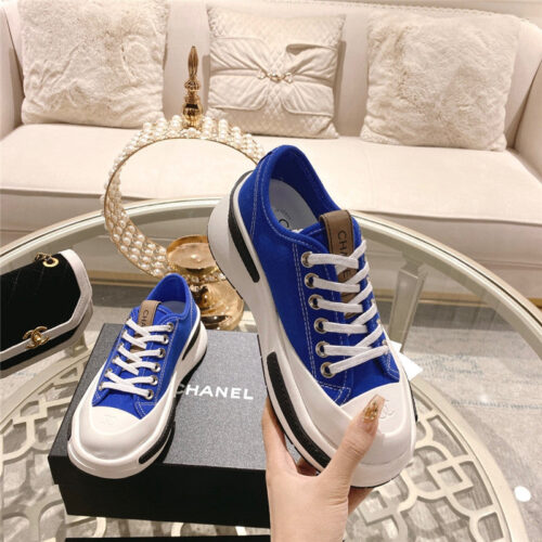 High Quality Luxury Chanel Early Spring New Canvas Shoes – Style 04454 product detail