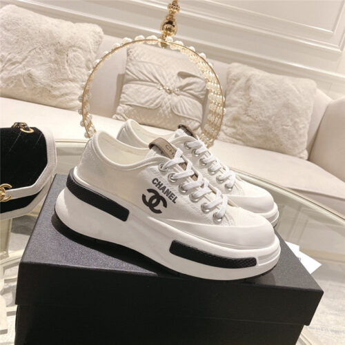 High Quality Luxury Chanel Early Spring New Canvas Shoes product detail