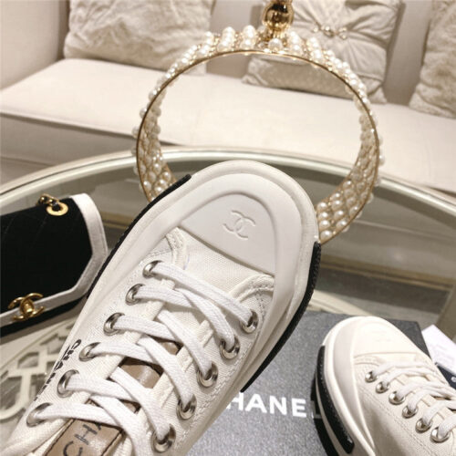 High Quality Luxury Chanel Early Spring New Canvas Shoes product detail