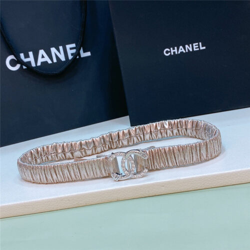 High Quality Luxury Chanel Calfskin Elastic Belt – Style 34406