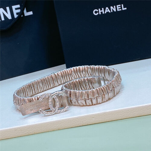 High Quality Luxury Chanel Calfskin Elastic Belt – Style 34406 alternate view