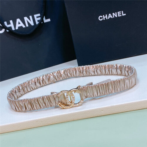 High Quality Luxury Chanel Calfskin Elastic Belt – Style 39174