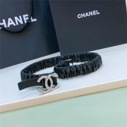 High Quality Luxury Chanel Calfskin Elastic Belt