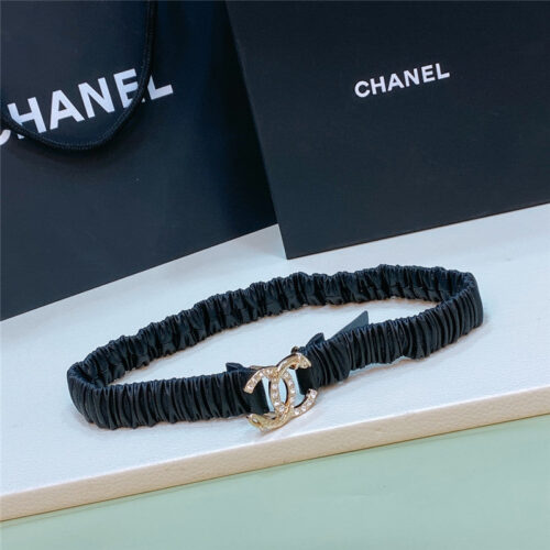 High Quality Luxury Chanel Calfskin Elastic Belt – Style 39159