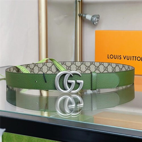 High Quality Luxury Gucci Reversible Belt With Double G Buckle – Style 42377 alternate view