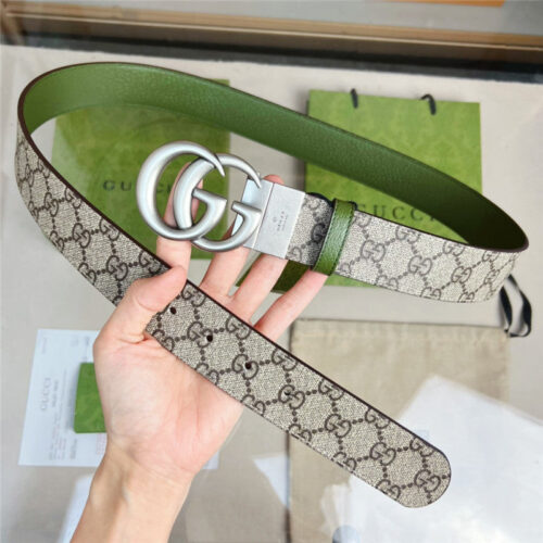 High Quality Luxury Gucci Reversible Belt With Double G Buckle – Style 42377 product detail
