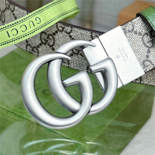 High Quality Luxury Gucci Reversible Belt With Double G Buckle – Style 42377 product detail