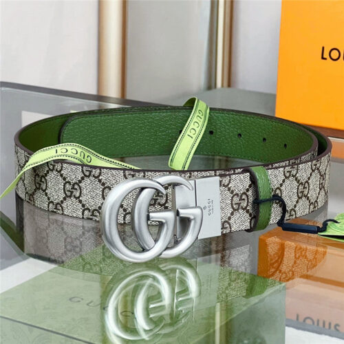 High Quality Luxury Gucci Reversible Belt With Double G Buckle – Style 42377 product detail