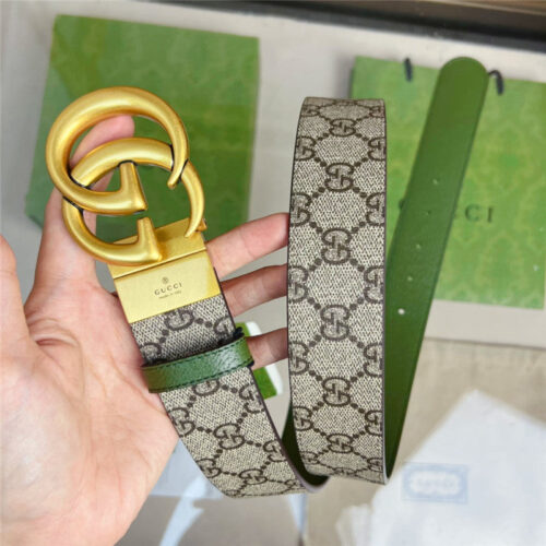 High Quality Luxury Gucci Reversible Belt With Double G Buckle product detail