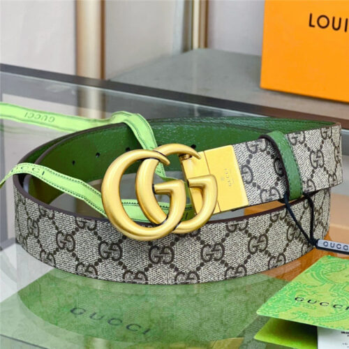 High Quality Luxury Gucci Reversible Belt With Double G Buckle product detail