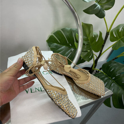 High Quality Luxury Bottega Veneta New Mesh Diamond Roman Series Sandals alternate view