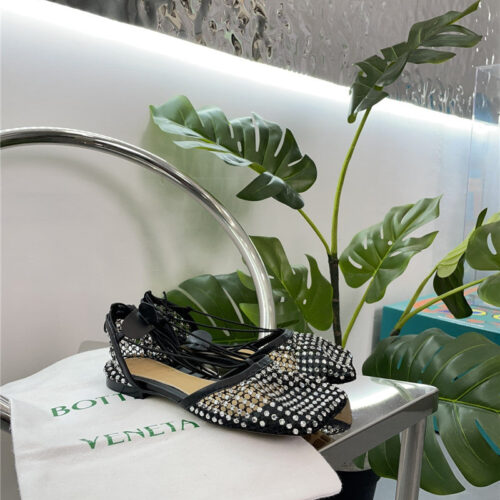 High Quality Luxury Bottega Veneta New Mesh Diamond Roman Series Sandals – Style 70438 product detail