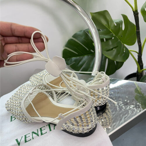 High Quality Luxury Bottega Veneta New Mesh Diamond Roman Series Sandals – Style 39366 product detail