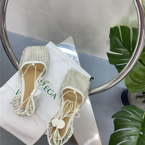 High Quality Luxury Bottega Veneta New Mesh Diamond Roman Series Sandals – Style 39366 product detail