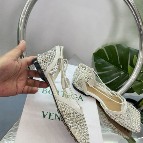 High Quality Luxury Bottega Veneta New Mesh Diamond Roman Series Sandals – Style 39366 alternate view